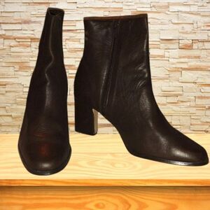 Vintage Chocolate Brown Leather Boots Size10M